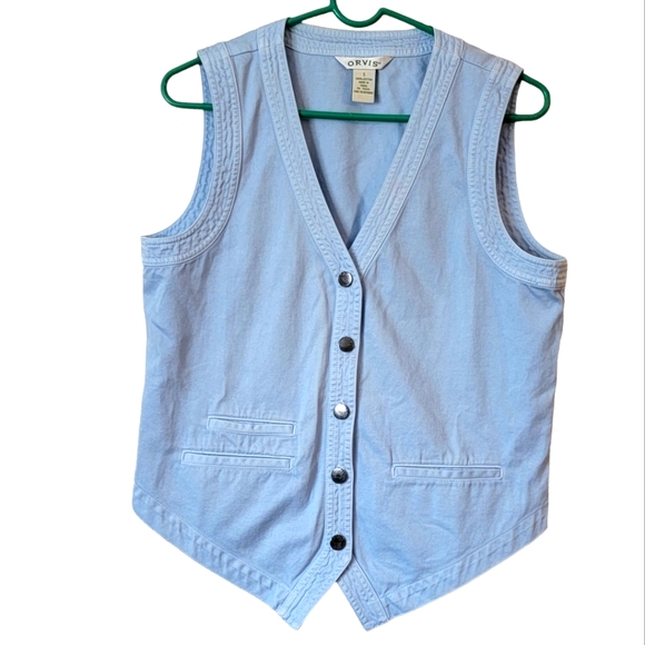Orvis Jackets & Blazers - ORVIS - Women's Blue Cotton Vest - Size Small -